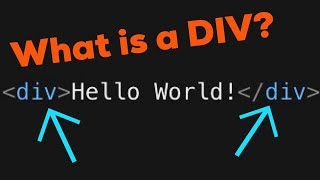 What is a DIV  HTML Basics 1 [upl. by Minnnie]