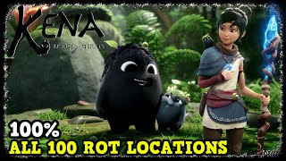 All 100 Rot Locations in Kena Bridge of Spirits No Stone Unturned Trophy  Achievement Guide [upl. by Orling]