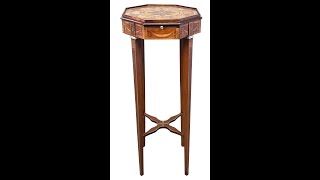 Octagonal Late 19th Century Mahogany amp Satinwood Occasional Table [upl. by Oicnanev846]