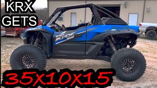 KRX 1000 SXS GETS 35S INSTALL AND TESTING [upl. by Swope389]