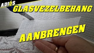 GLASVEZELBEHANG AANBRENGEN how to apply fiberglass wallpaper [upl. by Mahgirb]