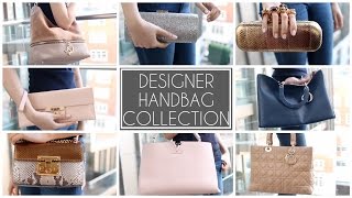 DESIGNER HANDBAG COLLECTION  Gucci Louis Vuitton Dior AMQ Ferragamo  JASMINA PURI [upl. by Kraska]