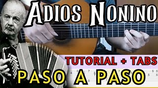 ADIOS NONINO 🎸 Astor Piazzolla Guitarra Clásica  Tutorial PASO A PASO [upl. by Eednim]