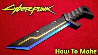 How To Make Glowing Knife With Cardboard  Cyberpunk Style knife  Glowing Edge Knife With Cardboard [upl. by Annyrb]