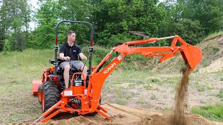 Kubota B2301 TLB Tractor Loader Backhoe  Review and Demonstration [upl. by Woodford]