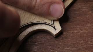 Making the Corners Purfling and Scoop of the Violin Top  Wood Carving ASMR [upl. by Ensoll]