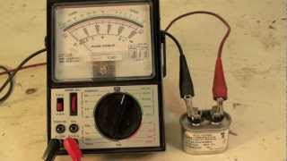 How to check the capacitor with an analog meter [upl. by Fabio]