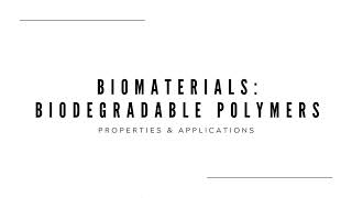 Degradable Polymers in Biomedicine Degrade to Save  A Revolutionary Approach to Healthcare [upl. by Norah]