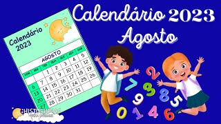 Calendário Agosto 2023  Fundo  Background  sem áudio [upl. by Kwok]