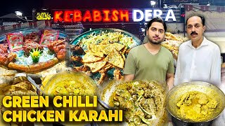 Green Chilli Chicken Karahi At Kebabish Dera Faisalabad  Chest Piece Chicken Karahi  Hanan Films [upl. by Urbas824]