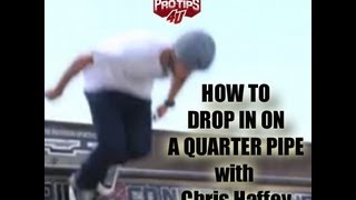 Rollerblading Tips How to drop in on a quarter pipe with Chris Haffey [upl. by Halas]