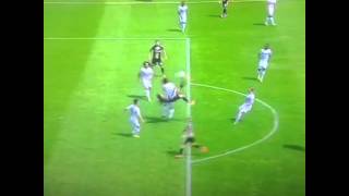 Lokeren  Zulte Waregem21 Junior Dutra amazing bicycle goal 3082014 [upl. by Adnuhsat]