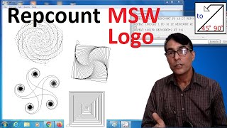 MSW Logo Repcount command in hindi  learn msw logo premitives in hindi  design Drawing msw logo [upl. by Iamhaj]