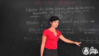 Fractions décimales  Écritures fractionnaires  Maths 6e  Les Bons Profs [upl. by Lundquist]