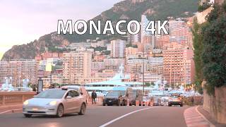 Monaco 4K  Sunset Drive  Driving Downtown [upl. by Ronna]