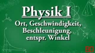 Physik I Vorlesung 2 Schwingungen 1 Ort Geschwindigkeit Beschleunigung entspr Winkel [upl. by Carhart]