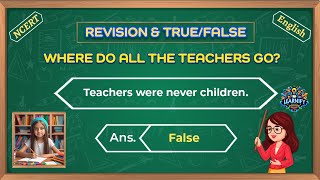 Where Do All the Teachers Go Question Answer  Class 6  Poem 5  NCERT  English  Revision [upl. by Trinatte]