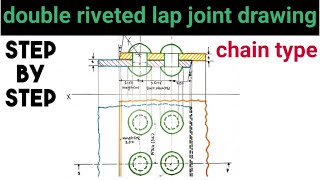 Double riveted lap joint assembly drawing Engineering and poetry [upl. by Tadich]