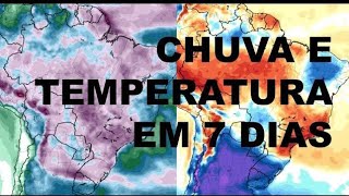 CHUVA ACUMULADA EM 7 DIAS  ATÉ 10FEV Chuva forte nas regiões em e muito calor [upl. by Elwina170]