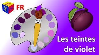 Apprenre les couleurs avec un pinceau magique  les teintes de violet Dessin animé en français [upl. by Omissam]