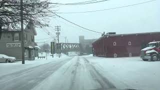 Biddeford Maine Snowfall Downtown [upl. by Nodnnarb279]