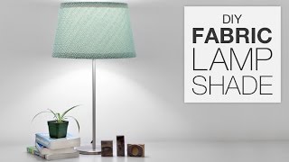 How to Cover a Lampshade with Fabric DIY Tutorial [upl. by Friedly]