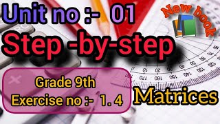 Grade 9th subject Math Unit no01Matrices Exercise 14 Question no 9 part 2 [upl. by Portuna]