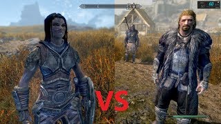 Skyrim Dead Thrall duels Lydia vs Ulfric Stormcloak and Galmar StoneFist [upl. by Yttap286]