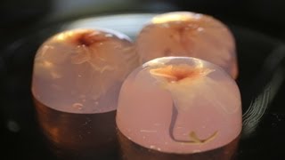 Wagashi Sakura Jelly Japanese Traditional Sweets [upl. by Harwill]