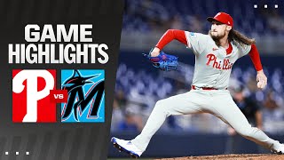 Phillies vs Marlins Game Highlights 9524  MLB Highlights [upl. by Crystie196]