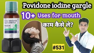 Betadine gargle use in hindi  betadine gargle  Povidone iodine gargle how to use [upl. by Anitel770]