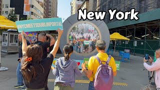 New York 4k Walk Broadway Virtual Walking Tour [upl. by Kennith643]