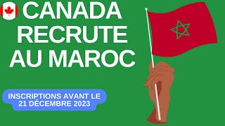 Canada embauche au Maroc  Trouvez du travail en février 2024 🇨🇦🇲🇦🤩 [upl. by Else]