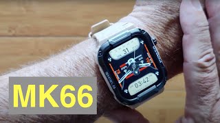 MK66 Bluetooth Calling 5ATM Waterproof 185” Rugged Military Grade Smartwatch Unboxing and 1st Look [upl. by Aneek]