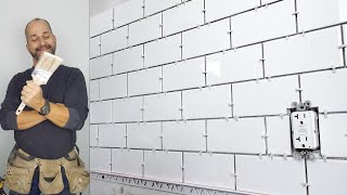 How To Install A Subway Tile Backsplash [upl. by Moffit]