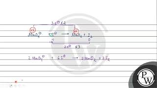 PermanganateVII ion \ \mathrmMnO4 \in basic solution oxidises iodide ion \ \math [upl. by Calvano]