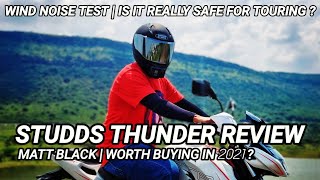 STUDDS THUNDER REVIEW  Is It Good For Touring  Wind Noise Test  Still The Best Helmet Under 2000 [upl. by Goulden]