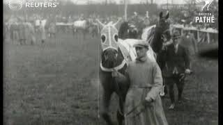 ENGLAND HORSE RACING  GRAND NATIONAL AT AINTREE 1928 [upl. by Auhel]