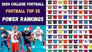 2024 College Football Top 25 Power Rankings for Week 1  AP top 25 poll [upl. by Wrdna565]