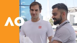 Roger Federer meets Virat Kohli  Australian Open 2019 [upl. by Gonyea]