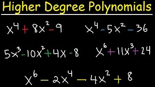 Factoring Higher Degree Polynomial Functions amp Equations  Algebra 2 [upl. by Nahtannoj634]