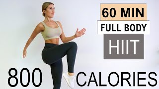 Burn 800 CALORIES With This 60 Minute Full Body HIIT Workout  60 Different Exercises  No Equipment [upl. by Latsyrhk]