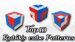 Top 10 Rubiks cube Patterns [upl. by Cymbre]