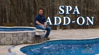 Can you add a hottub to a fiberglass pool [upl. by Ynattir654]