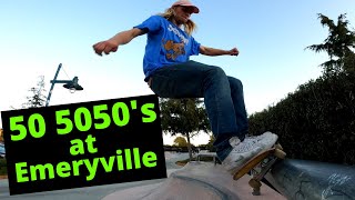 50 5050s at The Emeryville Skate Park [upl. by Lhok]