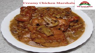 Creamy Mushroom Garlic Chicken l Chicken Marsala Recipe by YN Food Affair [upl. by Layton]