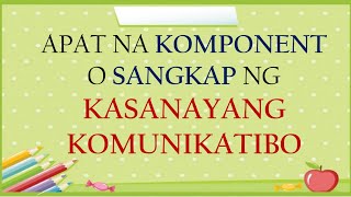 KOMPONENT NG KASANAYANG KOMUNIKATIBO Gramatikal Sosyolingguwistik Diskorsal at Strategic [upl. by Aiello]