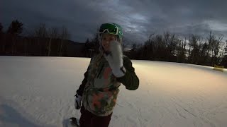 Snowboarding Snowshoe West Virginia  following my beginner girlfriend  Silver Creek 11 [upl. by O'Mahony593]