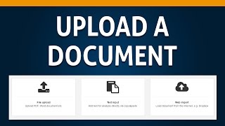 02 How to Upload a Document [upl. by Esmond]