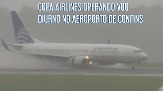 COPA AIRLINES OPERA VOO DIURNO NO AEROPORTO DE CONFINS [upl. by Ydnil]